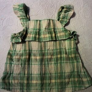 Green Plaid Kids Camisole